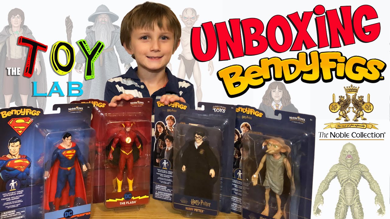 Unboxing Bendy Figures from the Noble Collection - The TOY LAB (with Chase) Harry Potter & DC Heroes