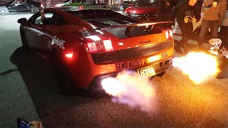 INSANE FLAMES! LAMBORGHINI GALLARDO FROM HELL