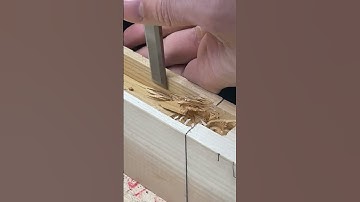 Chisel work cleaning up a dado #woodworking