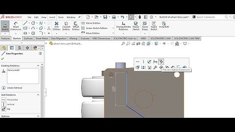 SolidWorks (2024) New Command: Preview Sketch Dimension.