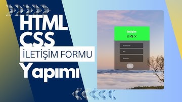 İletişim Formu yapımı Html Css