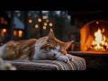 Relaxing Cat Purring ASMR | Cozy Fireplace Sounds for Deep Sleep
