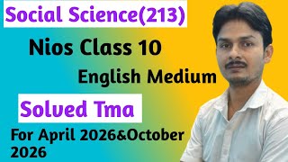 NIOS Class 10 Social Science Solved TMA 2025-26|Nios Solved Assignment 2025-26|#nios