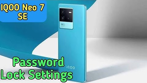 Iqoo Neo 7 SE  Mein Password Lock Kaise Lagaen ,Iqoo Neo 7 SE Screen Lock Setting