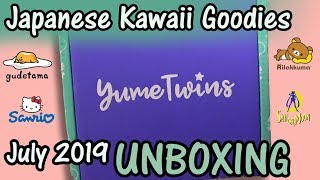 Yume Twins Subscription Box July 2019 Japanese Kawaii Goodies Unboxing