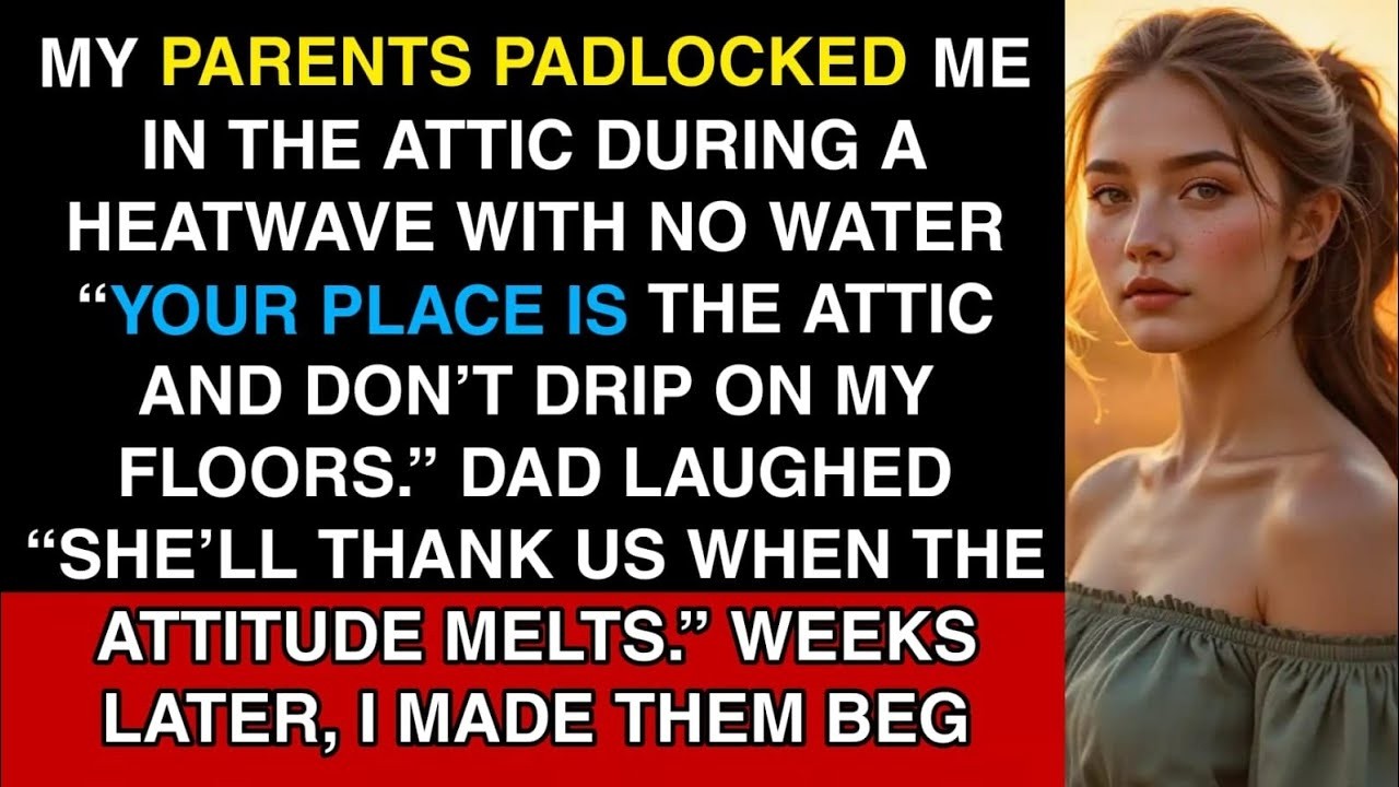 Ich war noch nie so durstig in meinem Leben, als meine Mutter mich für ein einziges Wort in den Dachboden sperrte – bei fast vierzig Grad, ohne Wasser, während sie unten lachten. „Vielleicht...