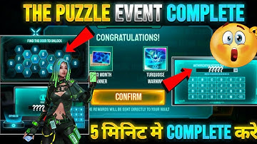 The puzzle event freefire | today puzzle in moco event| freefire new event