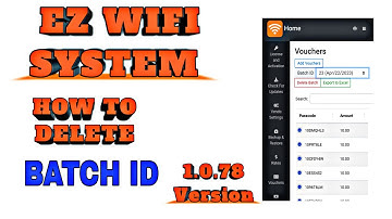 HOW TO DELETE BATCH ID ON EZ WIFI||PISO WIFI