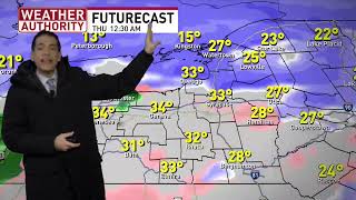 Minor messy mix Wednesday night, briefly milder Thursday, lake snow returns Thursday night!