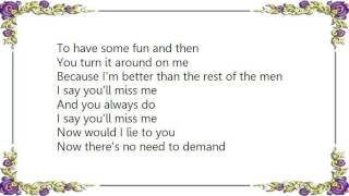 Boy George - Miss Me Blind Lyrics