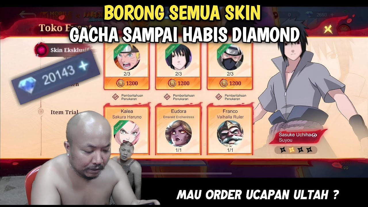 GHACA BRUTAL SKIN NARUTO, BORONG SEMUA SKIN HABISKAN 20RIBU DIAMOND