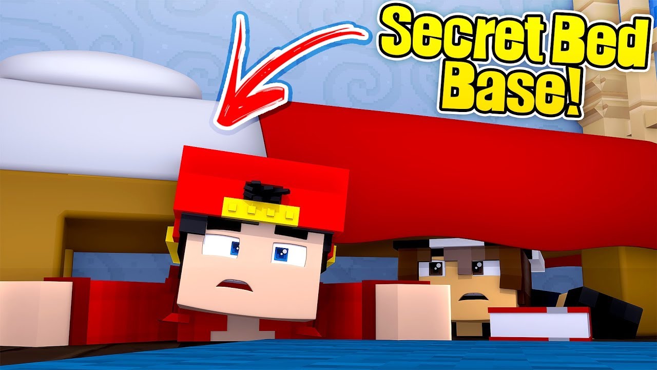 Minecraft Secret Base - HOW TO MAKE A SUPER SECRET BASE INSIDE A BED ...