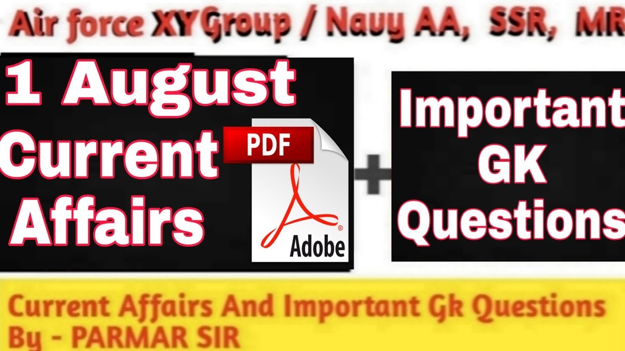 Daily GK & Current Affairs for Airforce XY & Navy aa,ssr,mr
