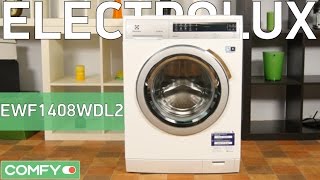 Видео Electrolux EWF1408WDL2 - полноразмерная стиральная машина с топовым оснащением - Видео демонстрация (автор: Comfy - Реклама)