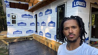 OnlyUpWes adds a Rubber Roof to his OffGrid Mega Cabin!