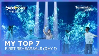 🇸🇪 Eurovision 2024 | FIRST REHEARSALS (DAY 1) - MY TOP 7