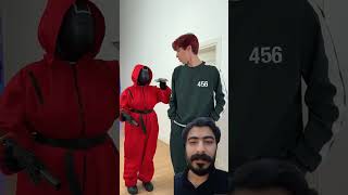 Don't try this trick with a Squid Game soldier 😉 #squidgame #shortsfeed