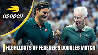 Roger Federer & John McEnroe vs. Andy Roddick & Andre Agassi | Full Match Highlights...