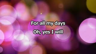 Yes I Will - Vertical Worship Lyrics chords