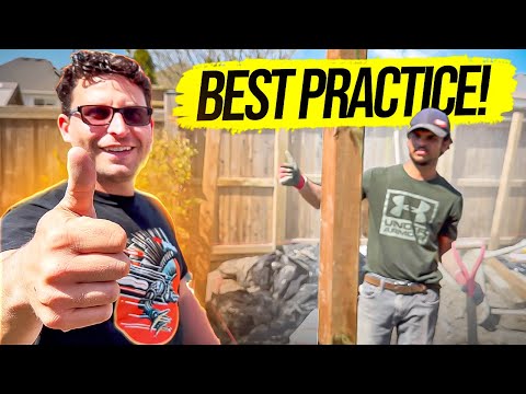 Setting Wood Fence