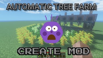 HOW TO MAKE AUTOMATIC TREE FARM IN MINECRAFT||CREATE MOD||2021