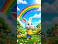 🐰🌈 Baby Bunny Rainbow Colors Song!#babyrhymes #nurseryrhymes #rhymesinenglish #rainbowcolors#shorts