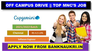 Capgemini Off Campus Drive 2022 | Software Engineer | BE/B.Tech/ME/M.Tech – CSE,IT,ECE