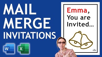 Mail Merge to Create INVITATIONS in Microsoft Word Using Data From Excel | Step by Step