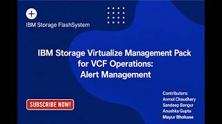 IBM Storage FlashSystem : Management Pack for VCF Operations: Alert management