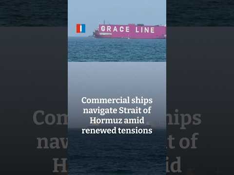 Commercial ships navigate Strait of Hormuz amid renewed tensions