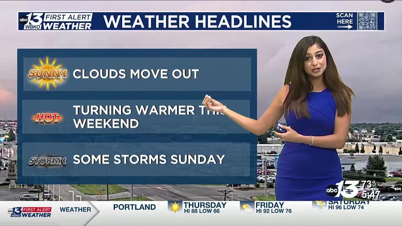 Clouds move out today - YouTube