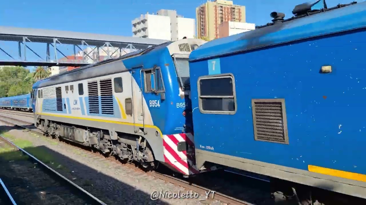 Cruce de trenes en Caseros.