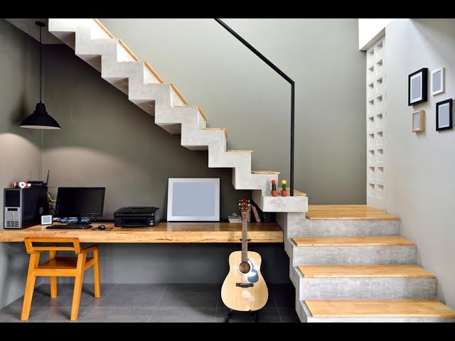 Ideas para decorar debajo de la escalera - YouTube