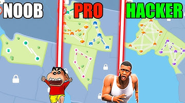 SHINCHAN NOOB VS PRO VS HACKER IN State Connect with franklin & chop | Dream Squad Op