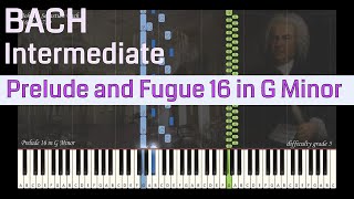 JS Bach - Prelude and Fugue 16 in G Minor (BWV 861) | Piano Synthesia Tutorial | Library of Music