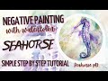 Simple & Easy Negative Painting a Seahorse Part1 - Choosing the Colors