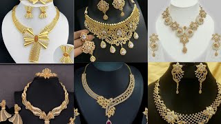 trending latest beautiful gold jewellery designgold necklace design