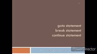 C Programming - goto, break and continue