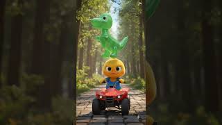 Baby Duck and the Green Dino Balloon #funny #duck #cute #animation #littleduck #cartoon #ducklingspr