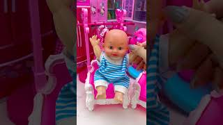 Satisfying With Unboxing Doll House Set Toys, ASMR Video #shots