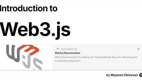 Introduction to web3js
