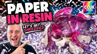 I Put SHREDDED PAPER in Resin… and Made a FROG!