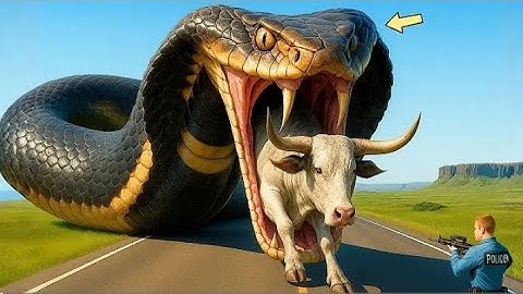 Brave Heroes Save Terrified Mother Cow from Giant Python’s Deadly Ambush in the Quiet Meadow 🐍🐄