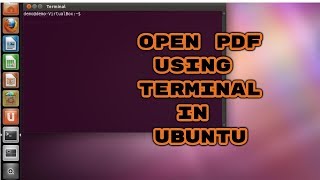 How to open pdf using terminal in ubuntu