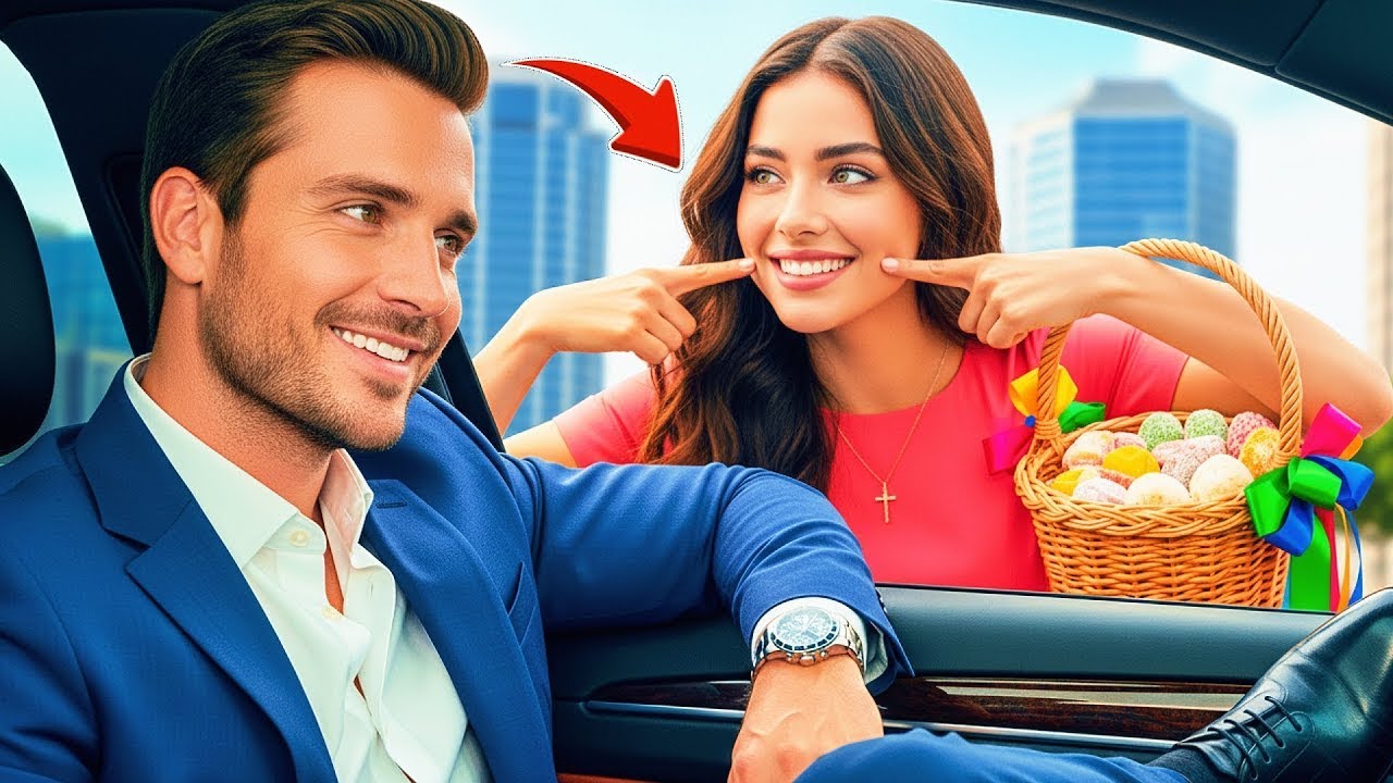 MILLONARIO SE ENAMORA DE LA SONRISA ENSAYADA DE UNA VENDEDORA DE DULCES EN LA VENTANA DE SU CARRO