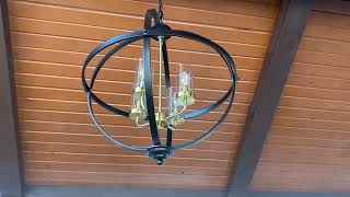 Pendant Light, 4 Light Globe Chandelier, Hanging Ceiling Light Fixtures Review