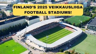 Veikkausliiga 2026 — stadiums ordered smallest → largest