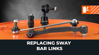 Replacing Sway bar links on : workshop manual