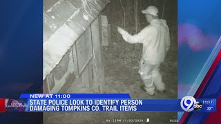 State Police look to identify person damaging Tompkins Co. trail items