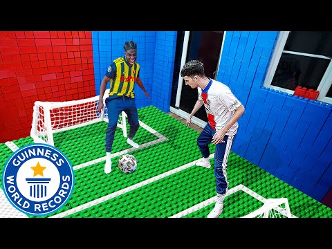 I Built World's First LEGO Indoor Football Pitch ($100,000)
